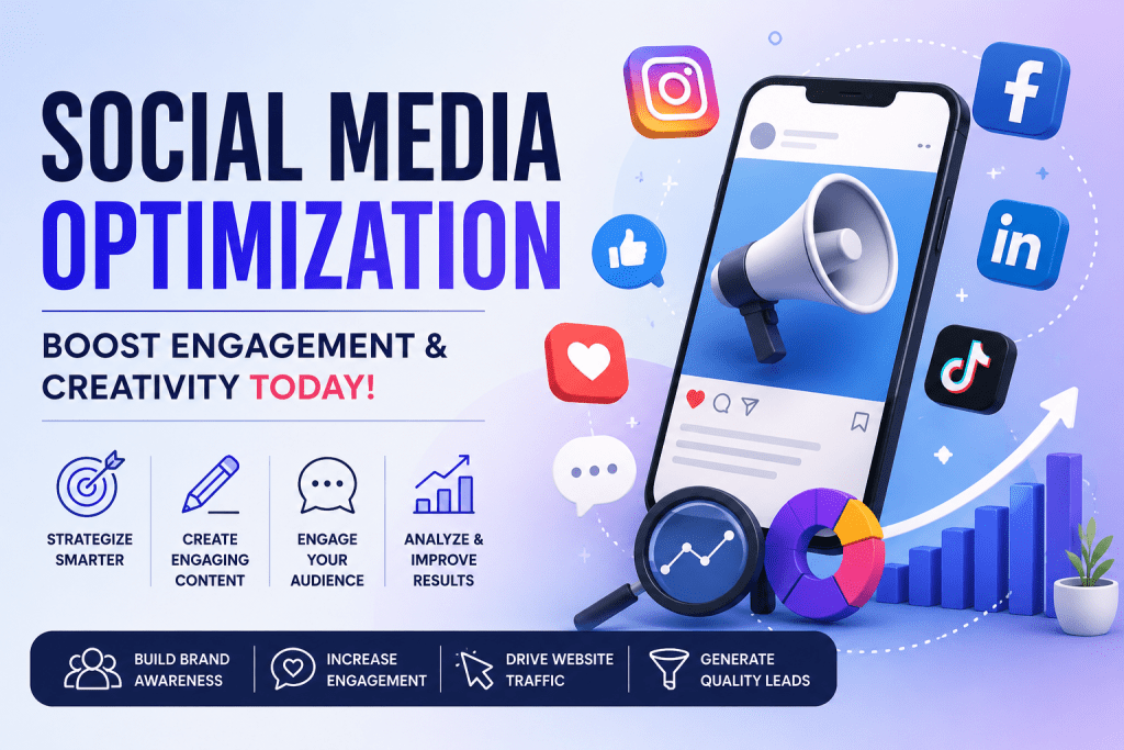Social Media Optimization strategies to boost engagement, creativity, website traffic and lead generation